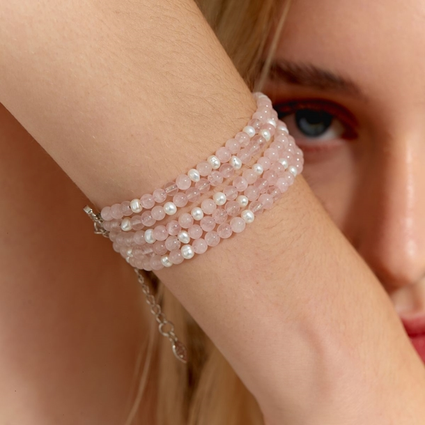 Pulseira Pedras e Pérolas