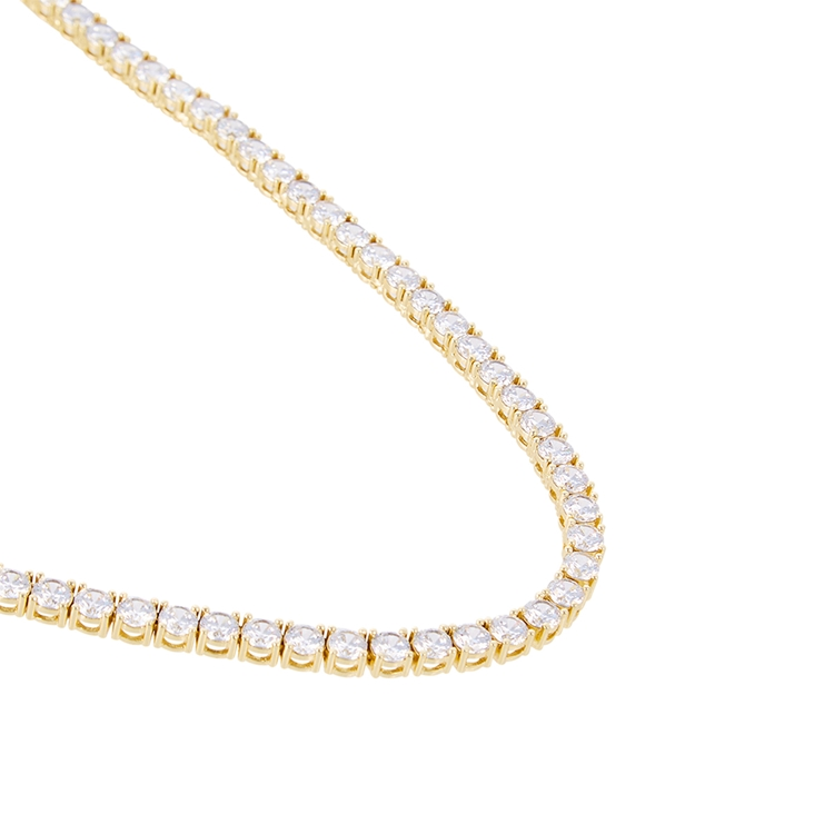 Colar Riviera Party Cravejada de Zircônias Cúbicas Cristais 38cm