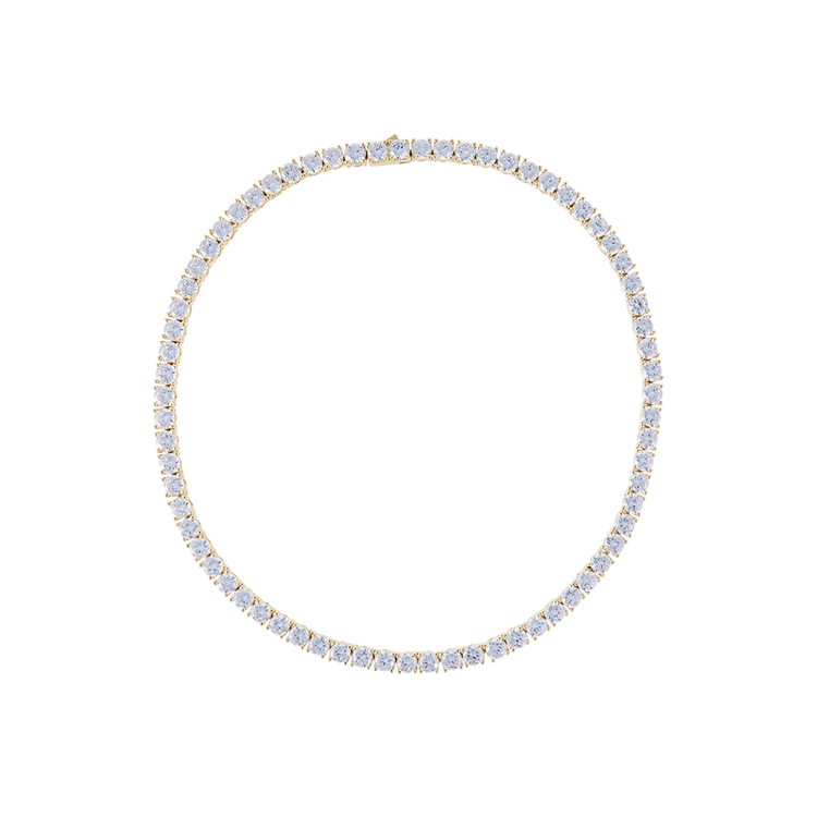 Colar Riviera Party Cravejada de Zircônias Cúbicas Cristais 38cm