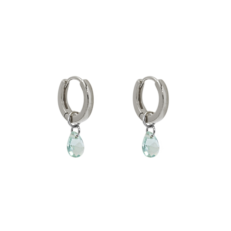 Brinco Mini Argola Gota Zircônia