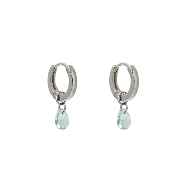 Brinco Mini Argola Gota Zircônia