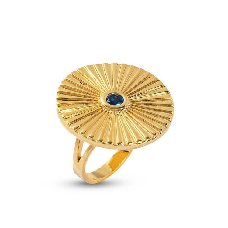 Anel Birthstones Zircônia Setembro