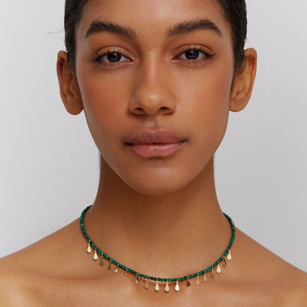 Colar Choker Malaquita