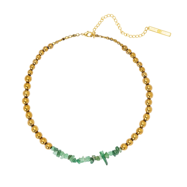Colar Hematitas e Quarzto Verde Fabiana Justus