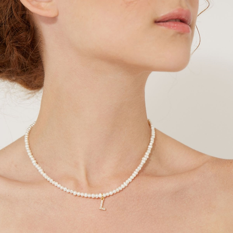 Colar Letras Pérola