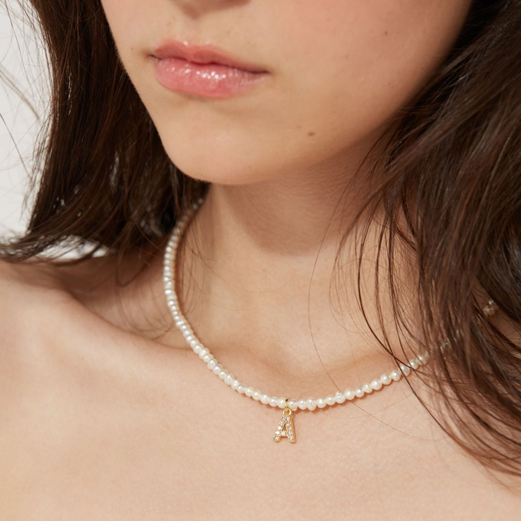 Colar Letras Pérola