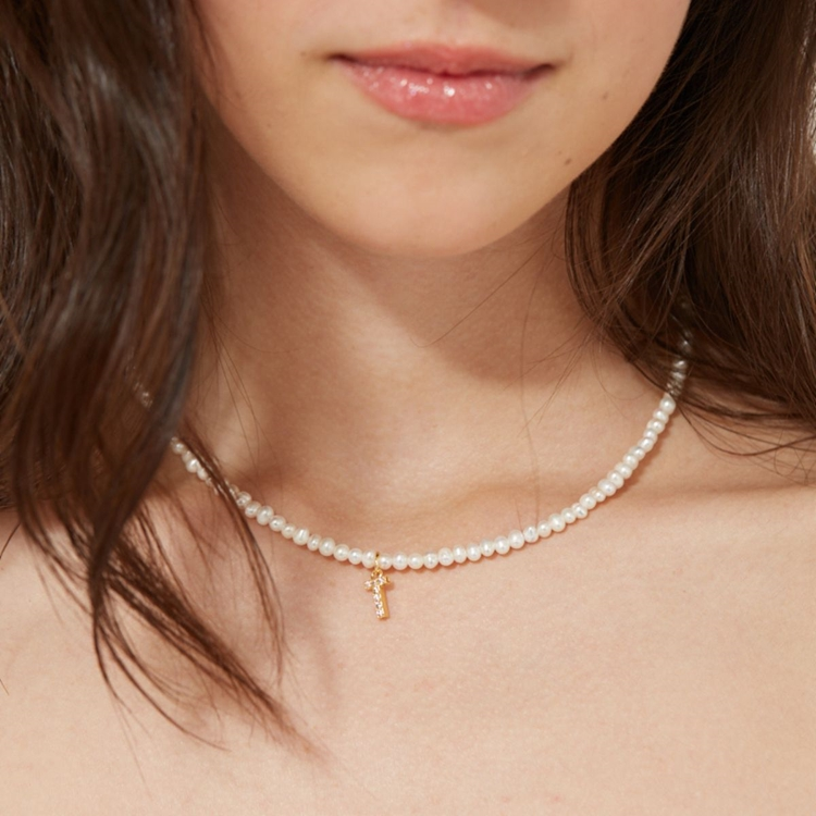 Colar Letras Pérola