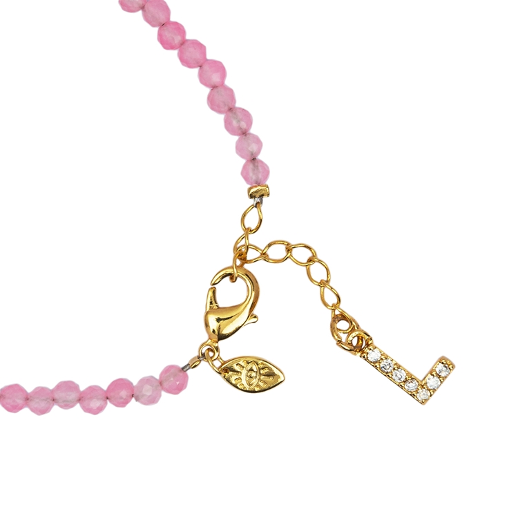 Pulseira Lucky Charms Letras Rosa