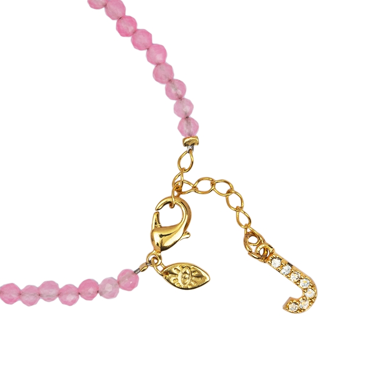 Pulseira Lucky Charms Letras Rosa