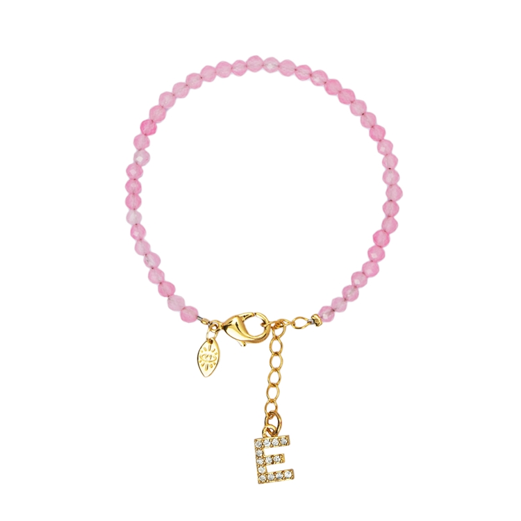 Pulseira Lucky Charms Letras Rosa