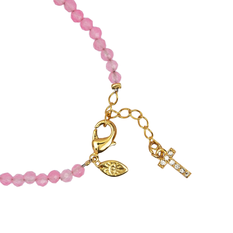Pulseira Lucky Charms Letras Rosa