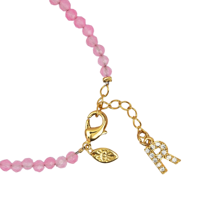 Pulseira Lucky Charms Letras Rosa