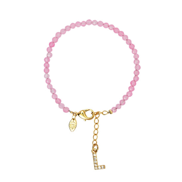 Pulseira Lucky Charms Letras Rosa
