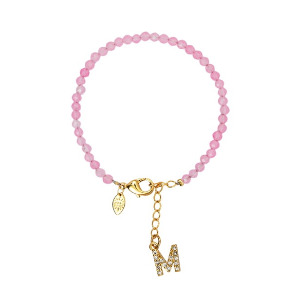 Pulseira Lucky Charms Letras Rosa