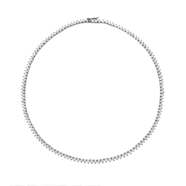 Colar Riviera Tiana Cravejada de Zircônias Cristal 38cm