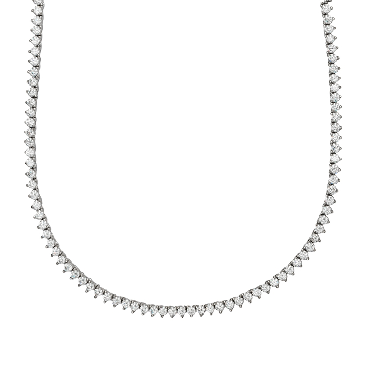 Colar Riviera Tiana Cravejada de Zircônias Cristal 38cm