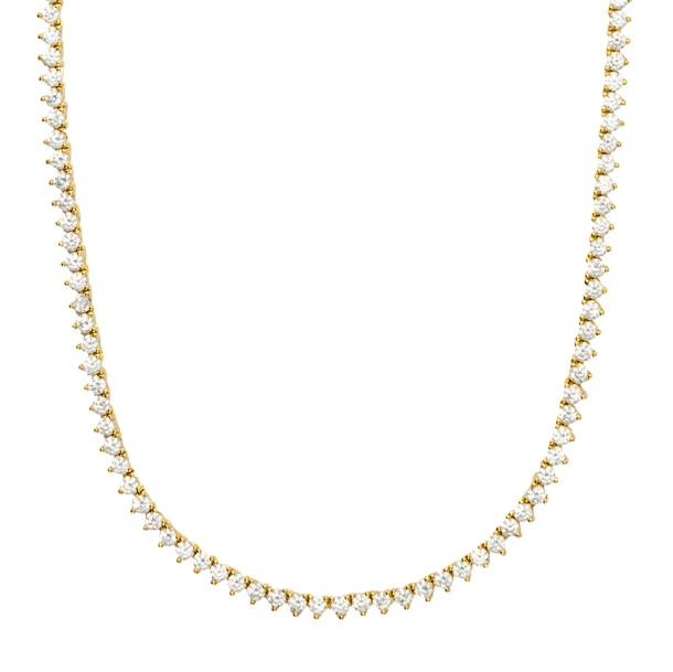 Colar Riviera Tiana Cravejada de Zircônias Cristal 38cm