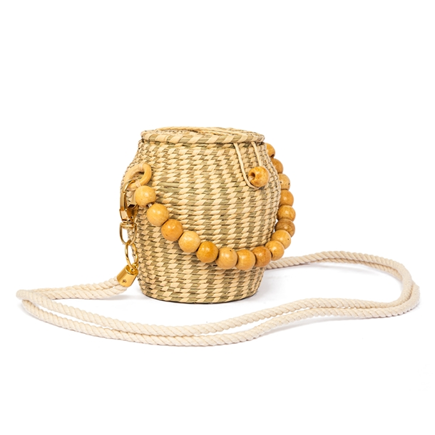 Bolsa Léia Bucket De Palha
