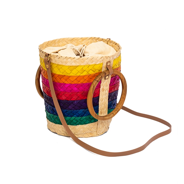 Bolsa Maya Bucket De Palha