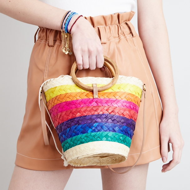Bolsa Maya Bucket De Palha