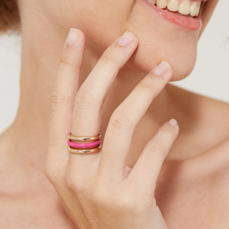 Anel Amora Esmaltada