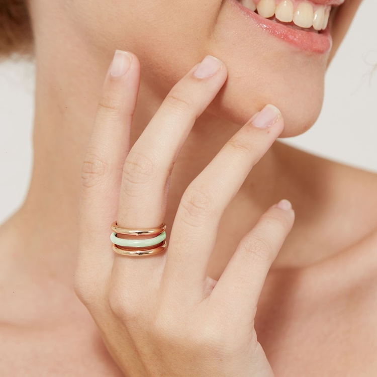 Anel Amora Esmaltada