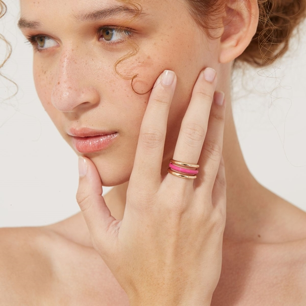 Anel Amora Esmaltada