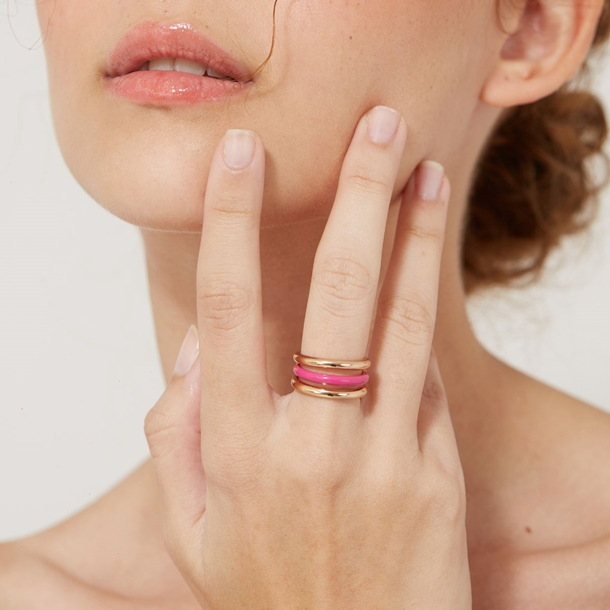 Anel Amora Esmaltada