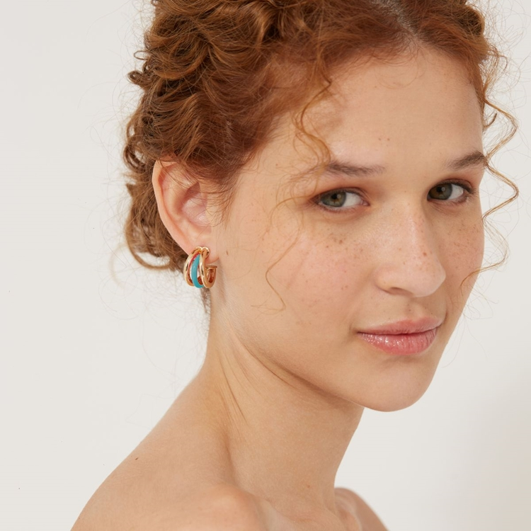 Brinco Argola Mini Esmaltada