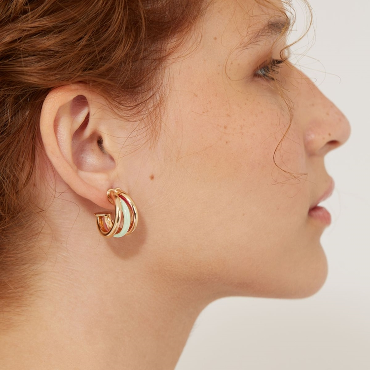 Brinco Argola Mini Esmaltada