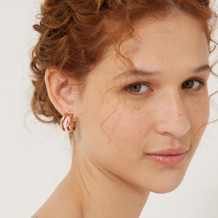 Brinco Argola Mini Esmaltada