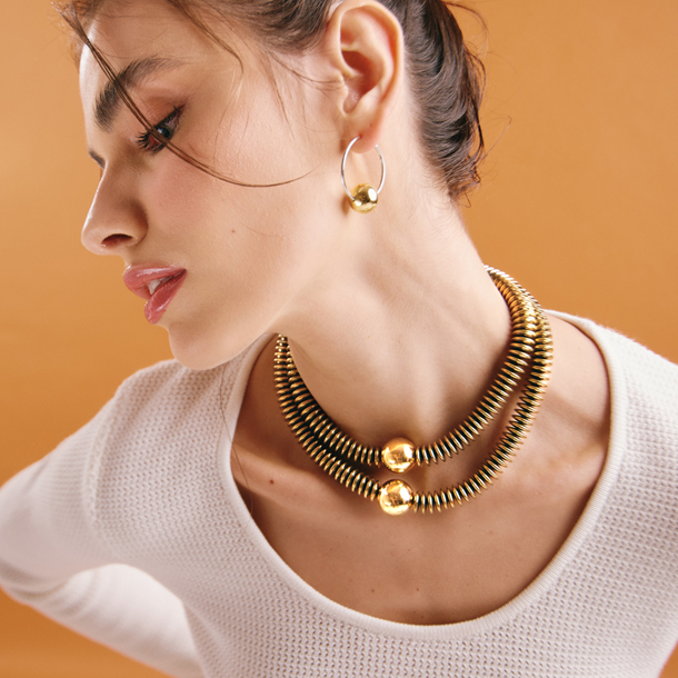 Argola Pingente Bolas Collab Helena Bordon