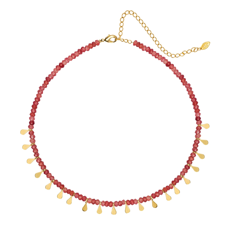 Colar Choker Cristal Framboesa