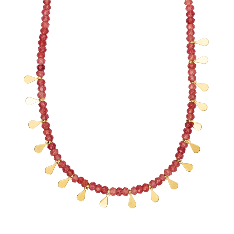 Colar Choker Cristal Framboesa