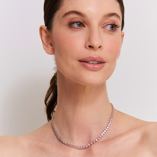 Colar Riviera Shine  Rainbow Pink