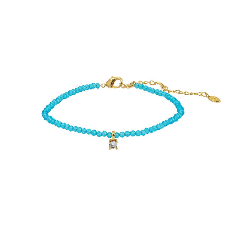 Tornozeleira Zircônias e Pingentes