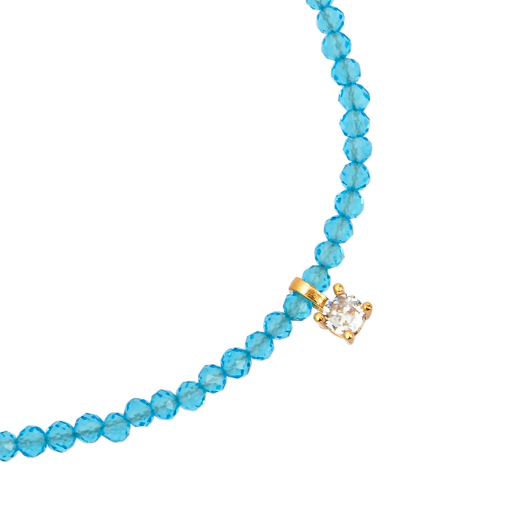 Tornozeleira Zircônias e Pingentes