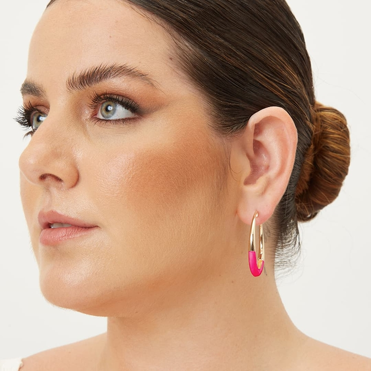 Argola Meio Esmaltada