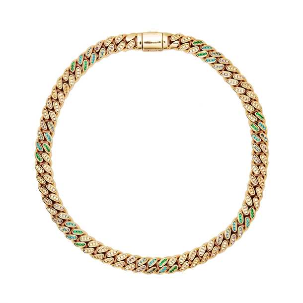 Colar Corrente Chain Rainbow Cravejado