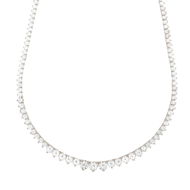 Colar Riviera Nina Cravejada de Zircônias Cristal 38cm