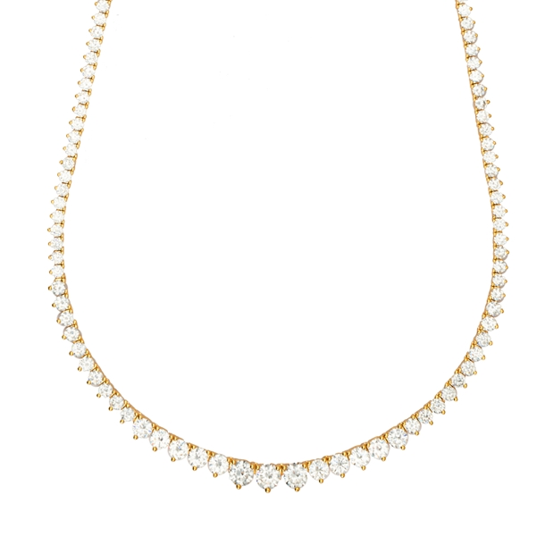 Colar Riviera Nina Cravejada de Zircônias Cristal 38cm