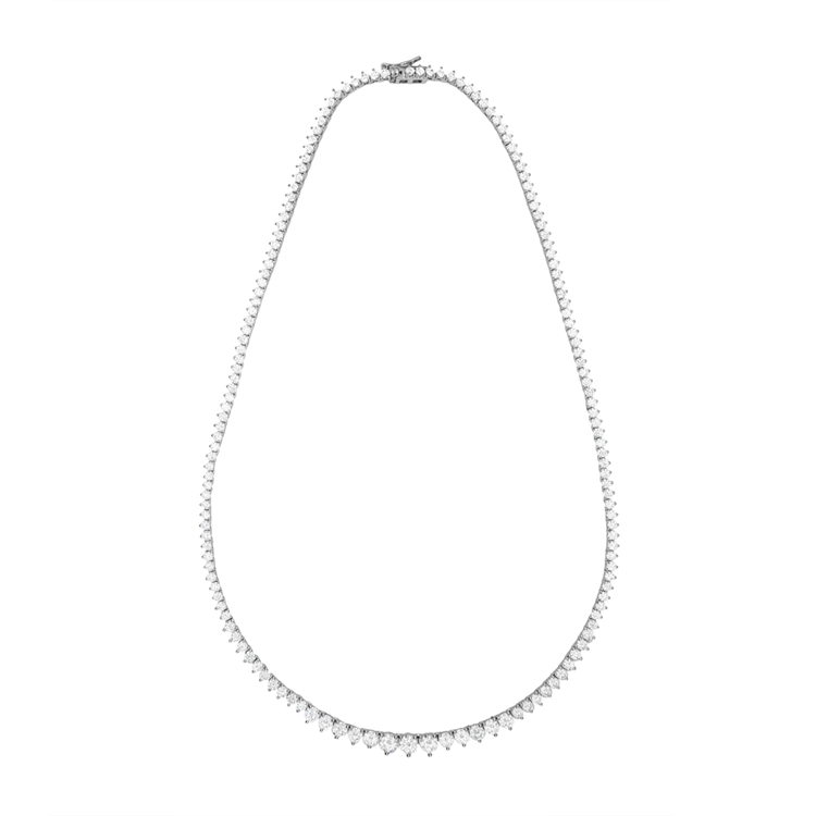 Colar Riviera Nina com Zircônias Cravejadas Cristal 45cm