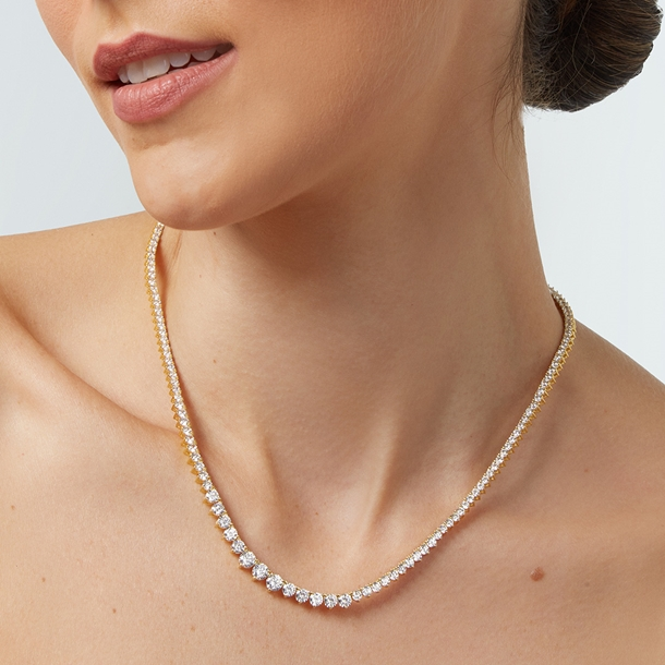 Colar Riviera Nina com Zircônias Cravejadas Cristal 45cm