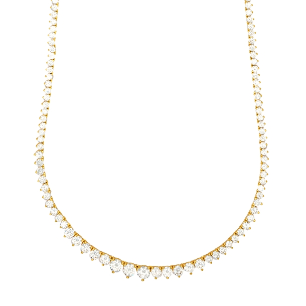 Colar Riviera Nina com Zircônias Cravejadas Cristal 45cm