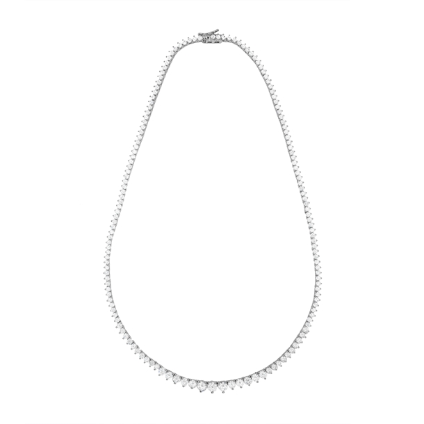 Colar Riviera Nina com Zircônias Cravejadas Cristal 45cm