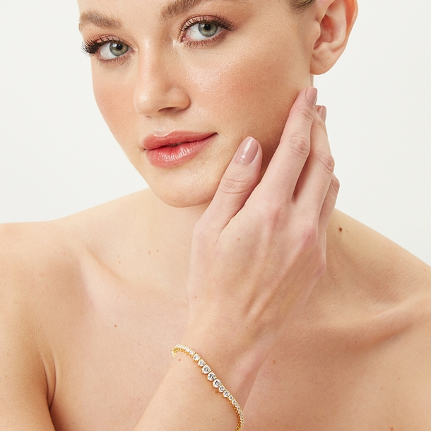 Pulseira Riviera Nina Cravejada de Zircônias Cristal