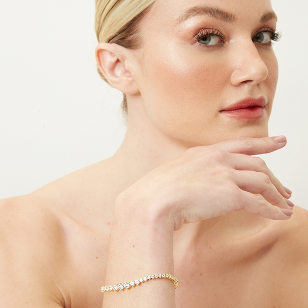 Pulseira Riviera Nina Cravejada de Zircônias Cristal