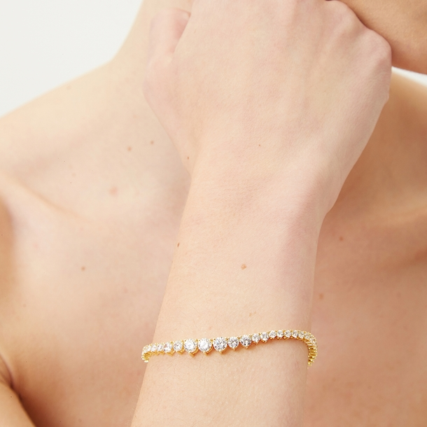 Pulseira Riviera Nina Cravejada de Zircônias Cristal