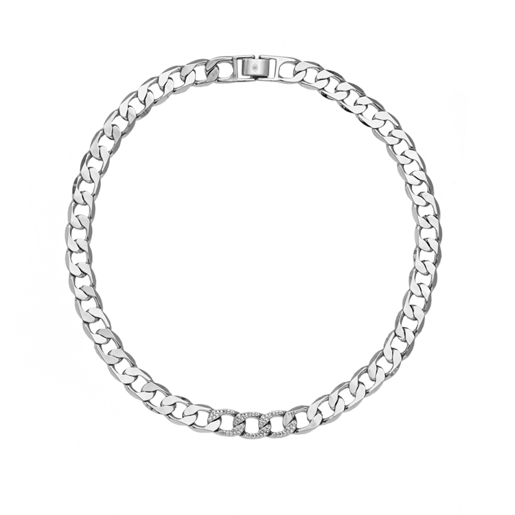 Colar Elos Trio  Cravejado