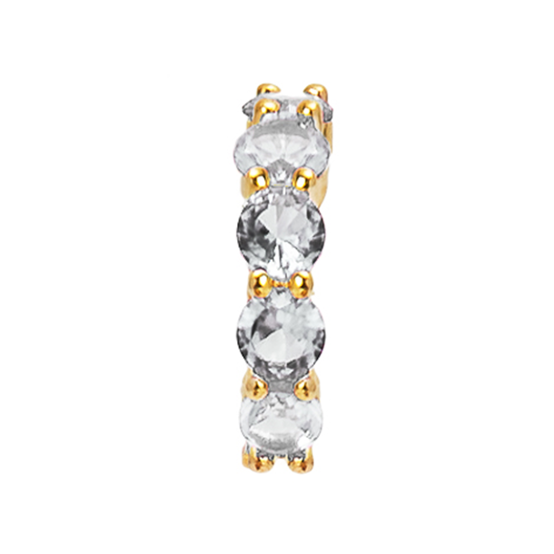 Brinco Piercing de Pressão Zircônia Cristal